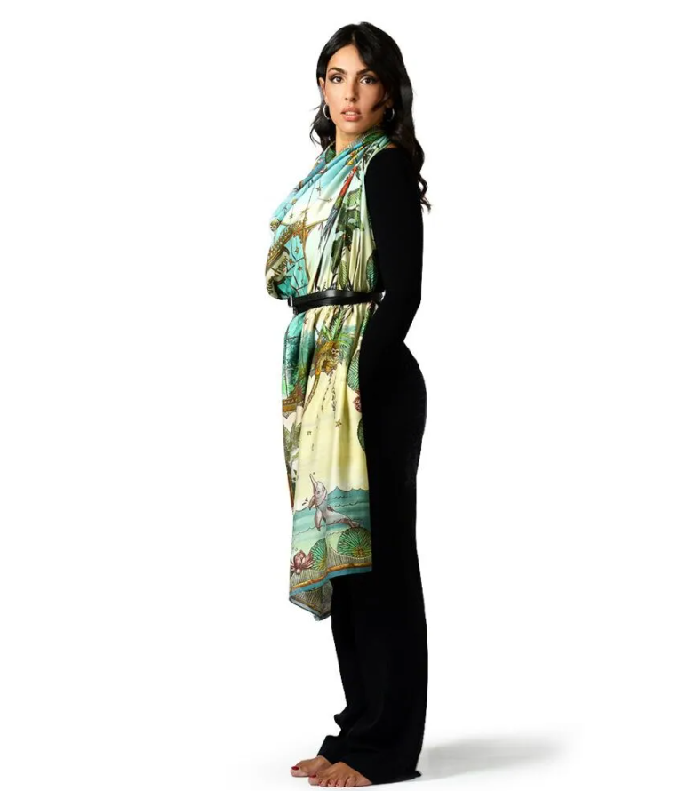 Orchid Greenhouse Bamboo Silk Square - Brazil Edition