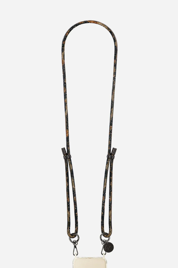 Leopard Print Rhinestones Phone Cord