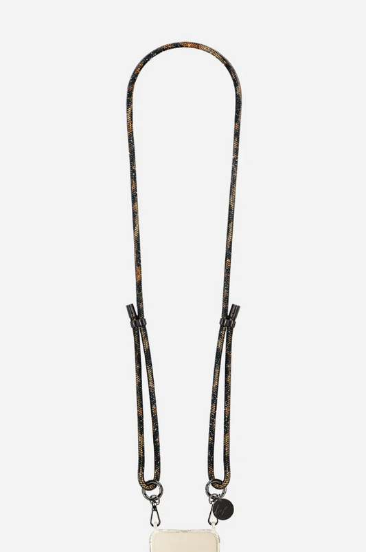 Leopard Print Rhinestones Phone Cord