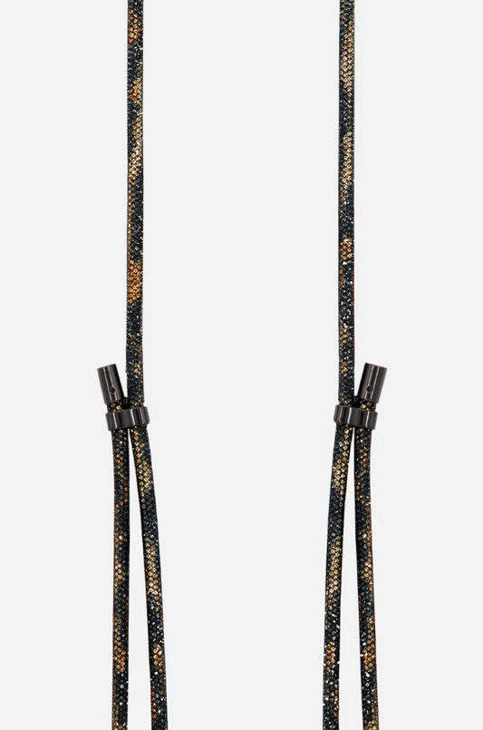 Leopard Print Rhinestones Phone Cord