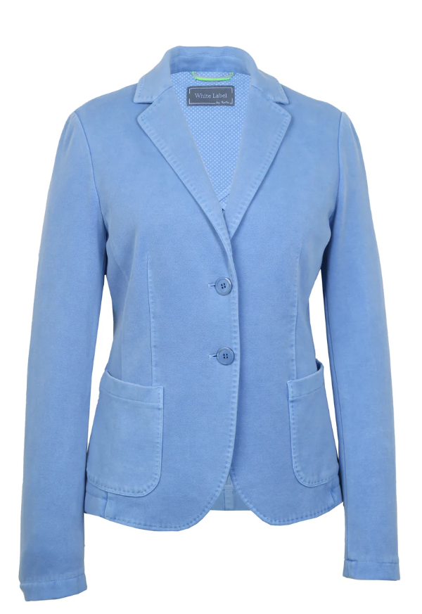 Stitched Cotton Jersey Blazer