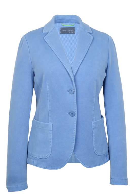 Stitched Cotton Jersey Blazer