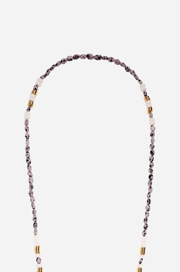Jasper & White Agate Beaded Phone Chain