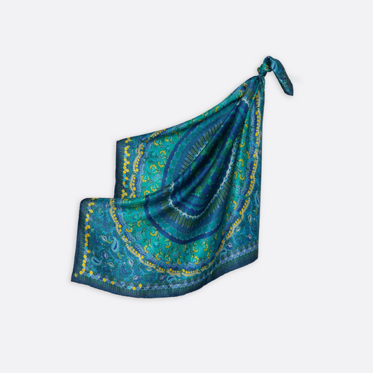 Hypnotic Circles Mini Silk Square