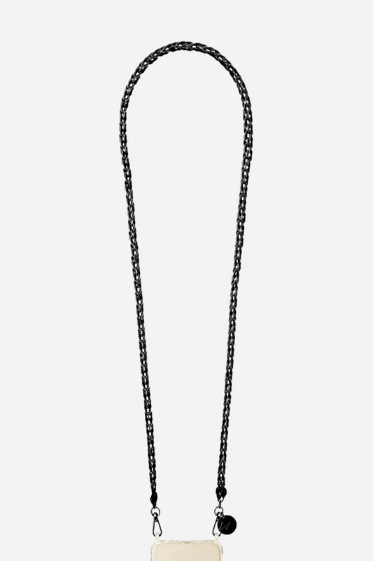 Chanel Inspired Leather & Metal Links Chain