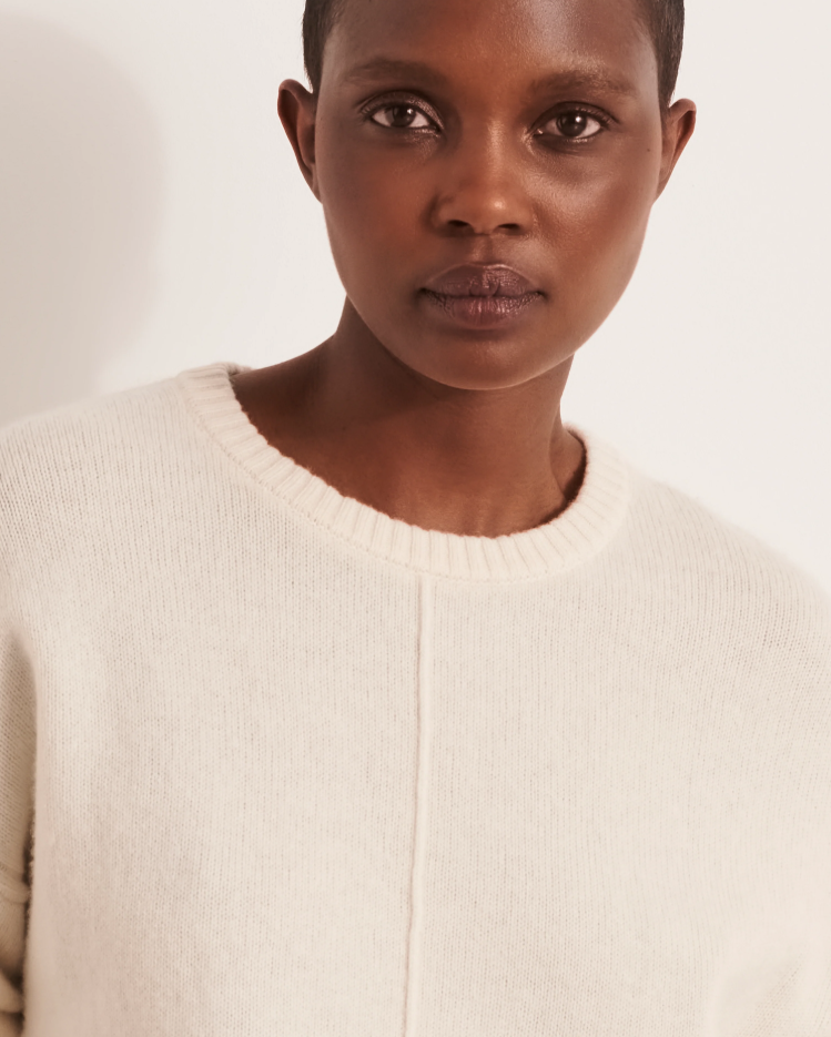 Ribbed Hem Cashmere Sweater