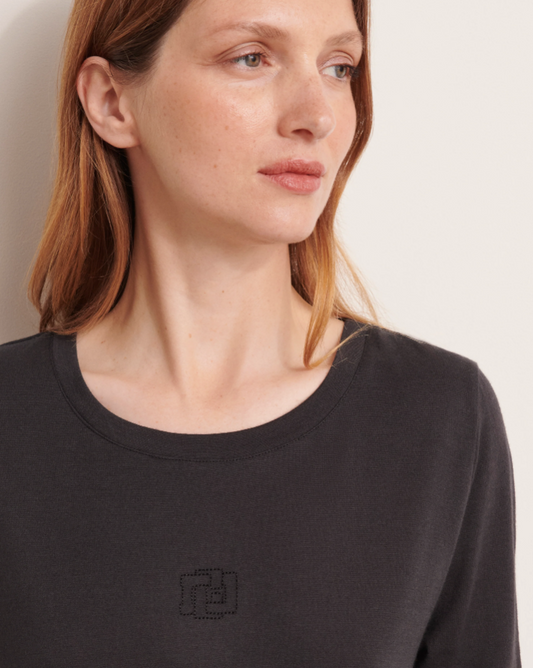 Cashmere & Cotton Long Sleeve Tee