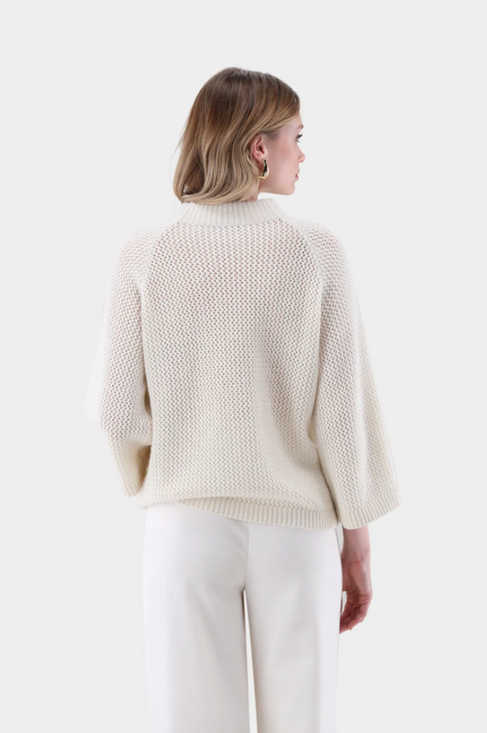 Floral Applique Oversized Wool Sweater