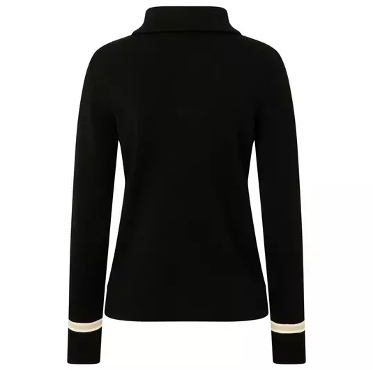 Jacquard Virgin Wool Zip Jumper