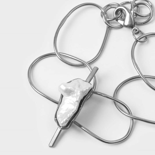 Bubbly Chain Bracelet w. Pearl