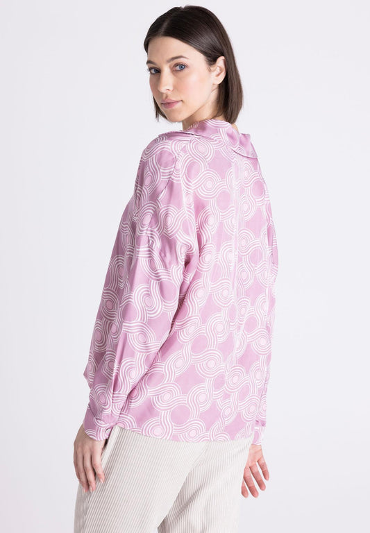Geometrically Abstract Viscose Blouse