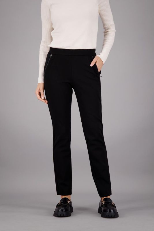 Diagonal Zip Winter Pull-On Pant