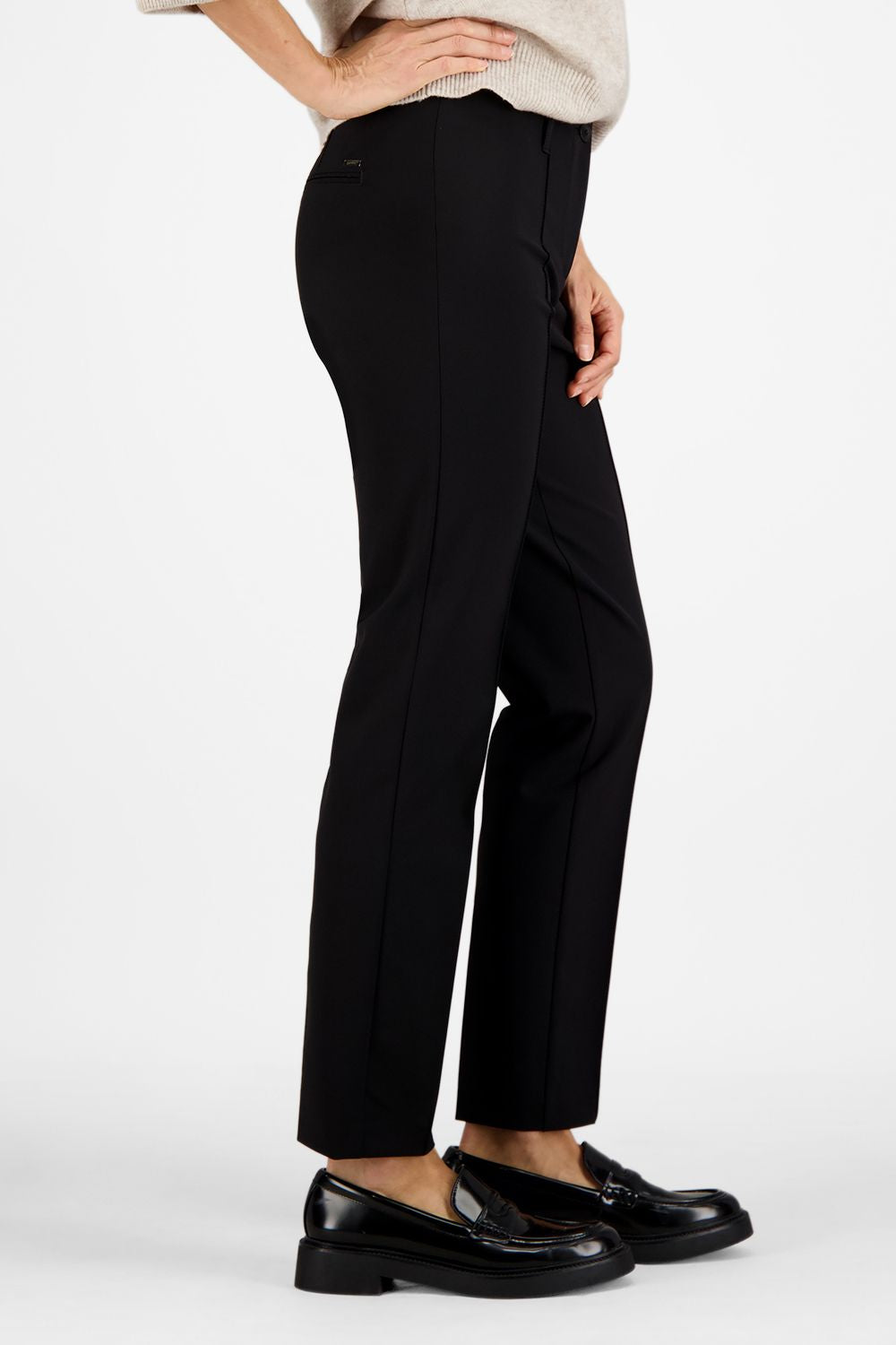 Cigarette Leg Raised Stitch Pants