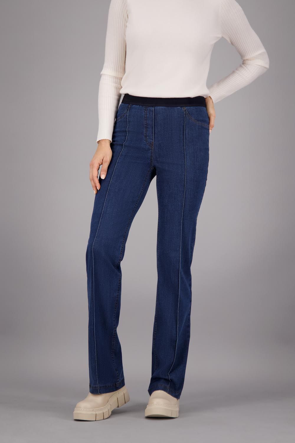 Raised Stitch Pull-On Jean