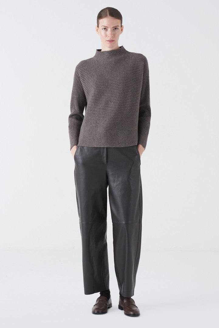 Horizon Rib Knit Wool Sweater
