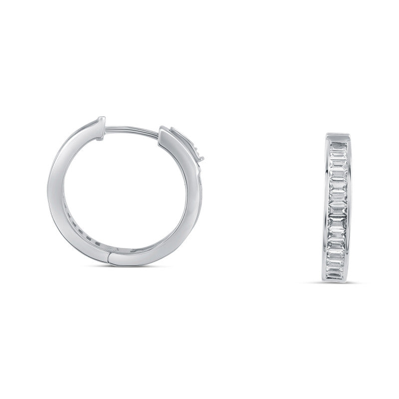 Creole Baguette Hoop Earrings