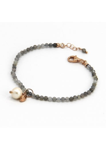 Labrodite & Cultured Pearl Bracelet