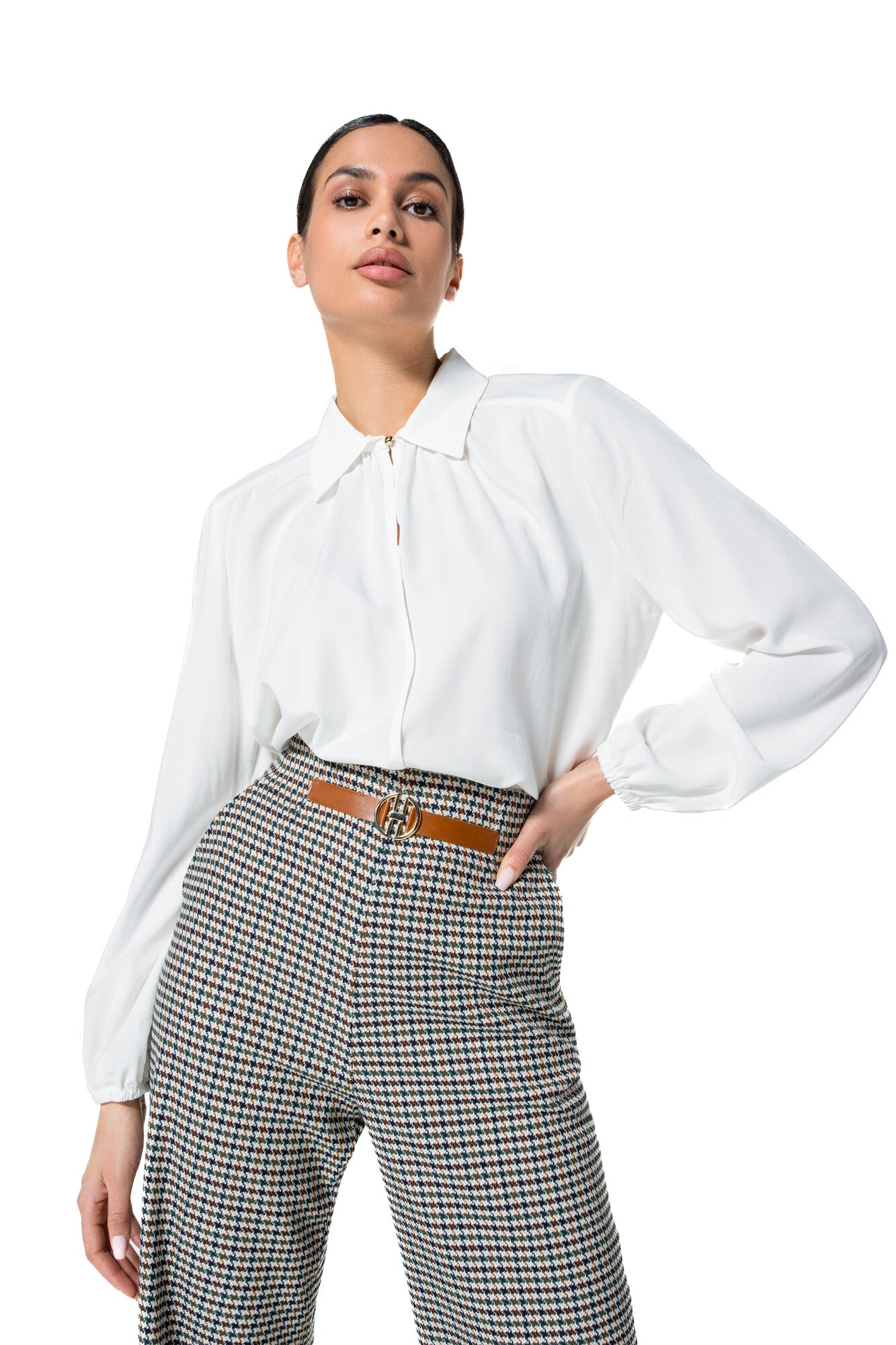 Winter Poplin Tunic Blouse