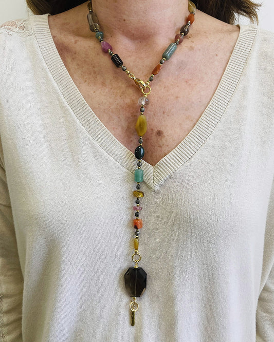 Autumn Quartz Long Necklace