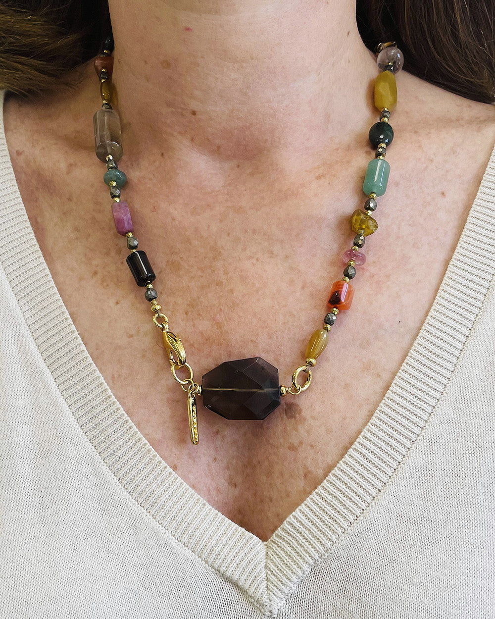 Autumn Quartz Long Necklace