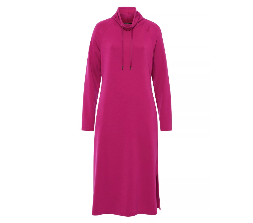 Cowl Neck Jersey Midi Dress