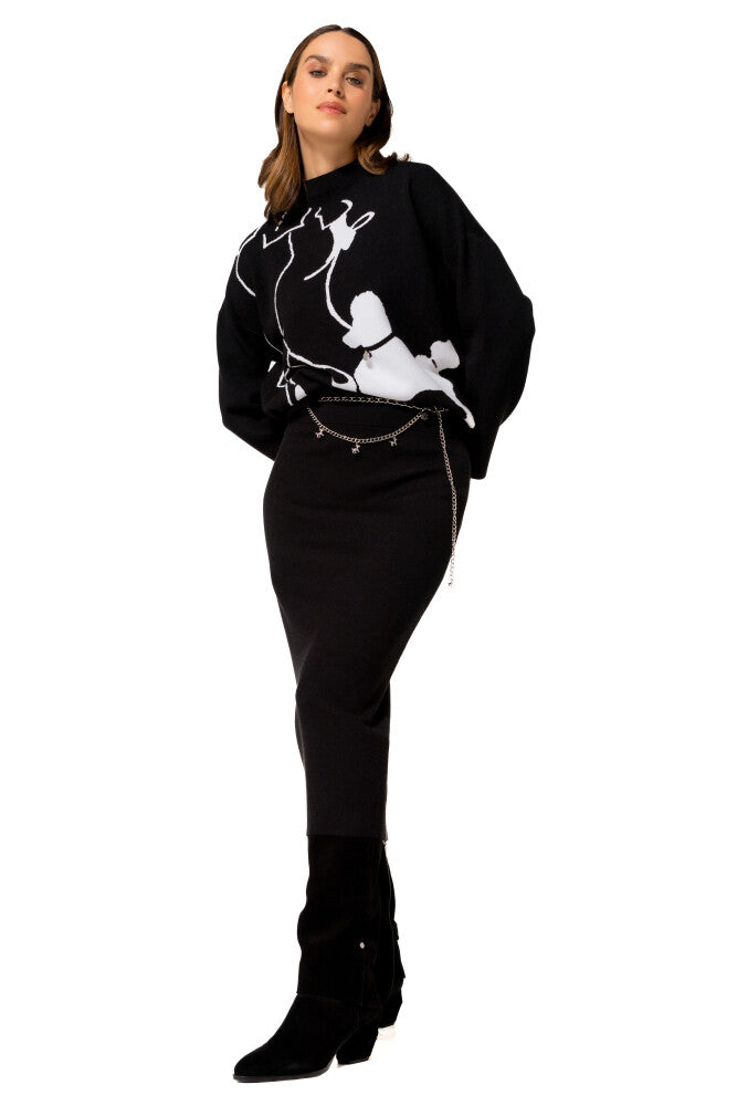 Mock Neck Poodle Sweater