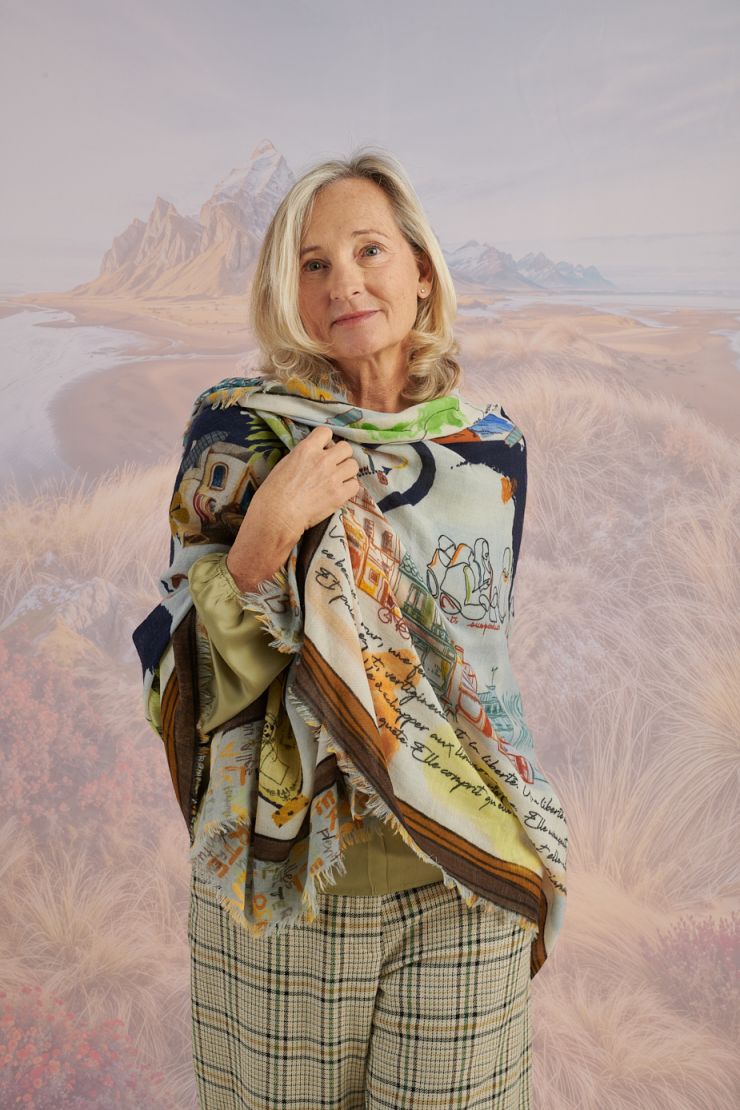 Travel Journal Wool Scarf