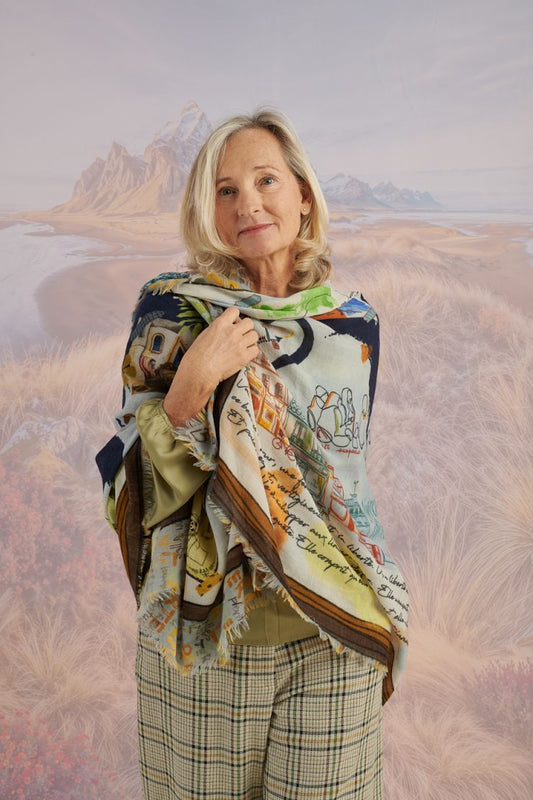 Travel Journal Wool Scarf