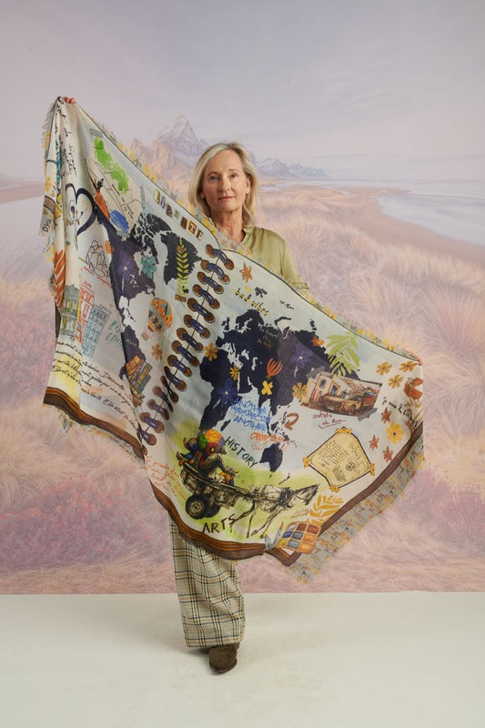 Travel Journal Wool Scarf