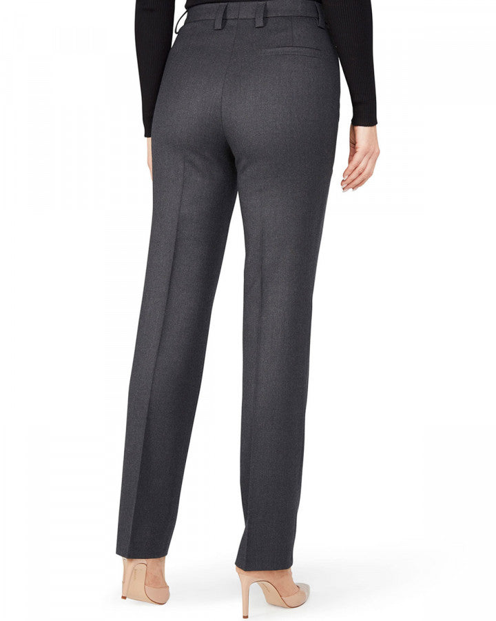 Brushed Wool Straight Trousers