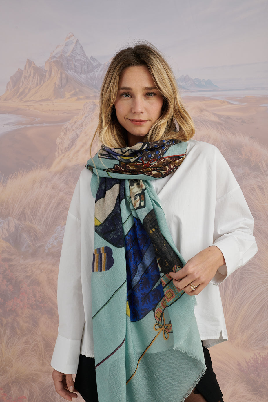 Clothing Line Wool Scarf