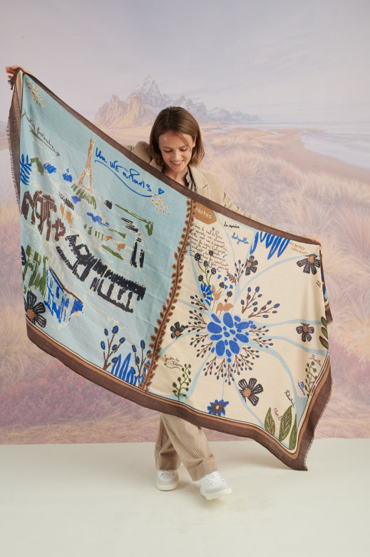 Travel Diary Wool Scarf