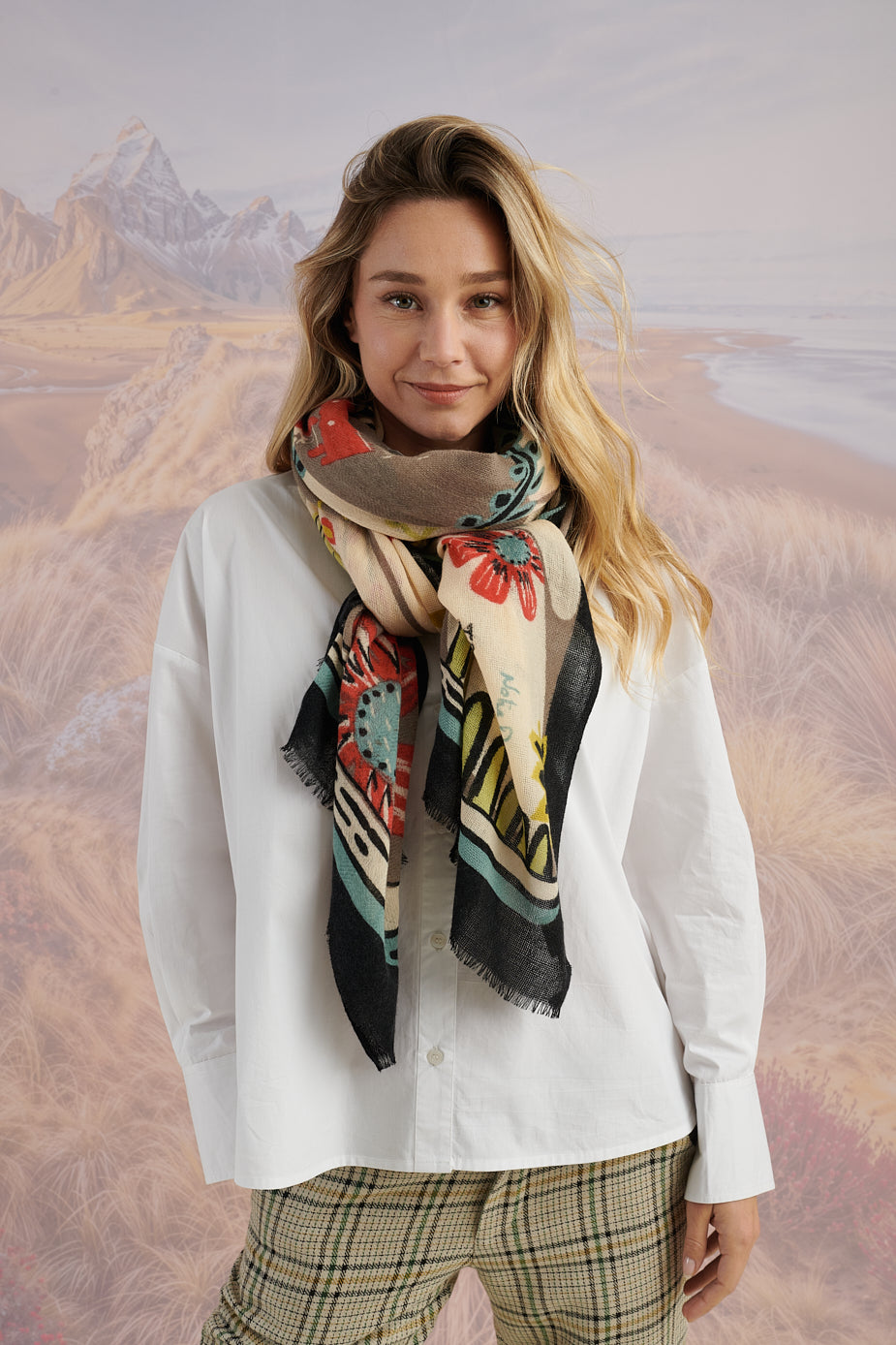 Travel Diary Wool Scarf