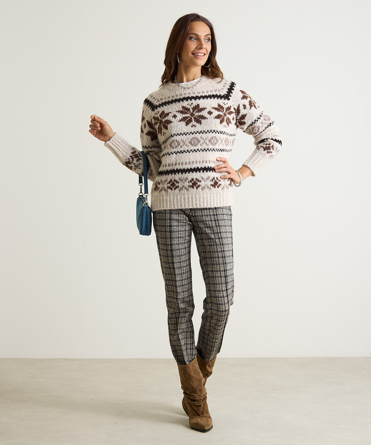 Autumn Glencheck Pull-On Pants