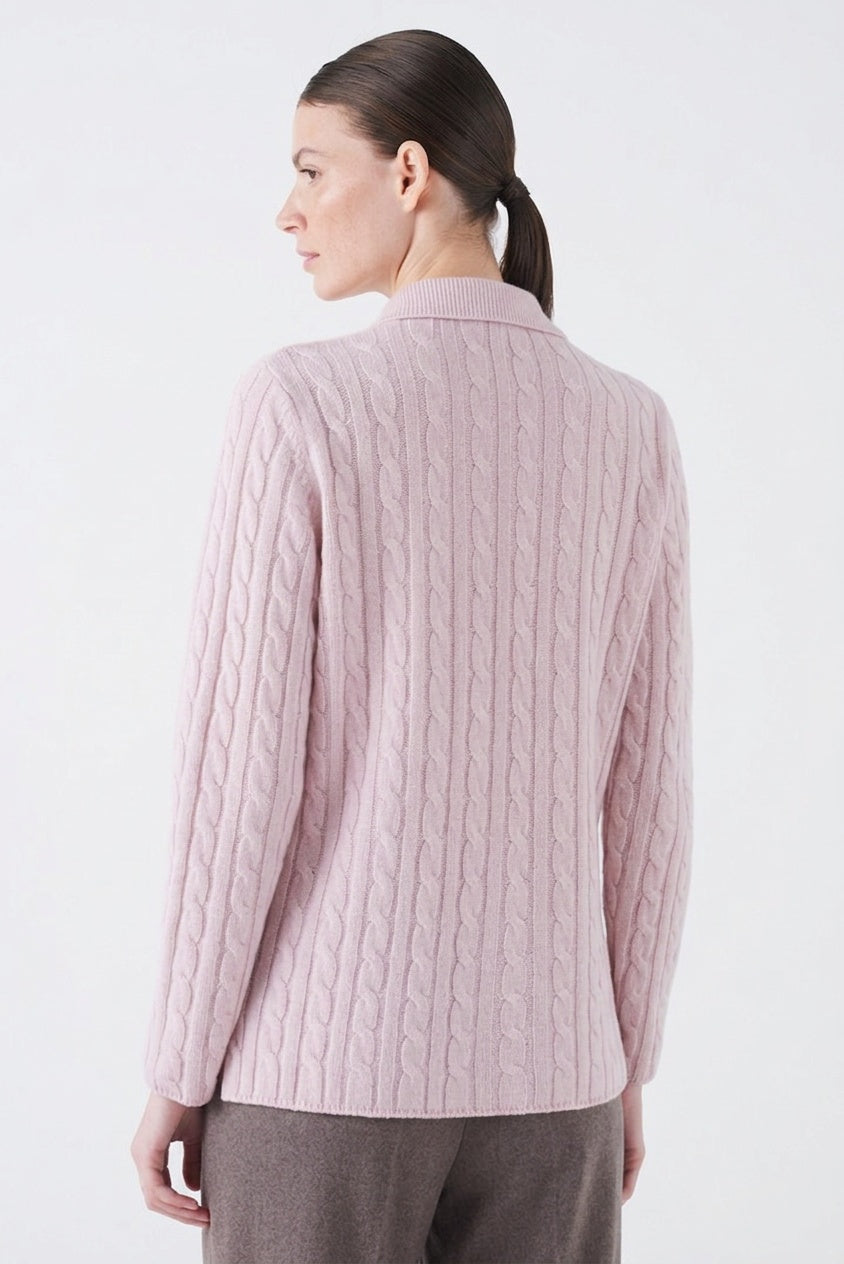 Cashmere & Wool Cable Knit Cardigan