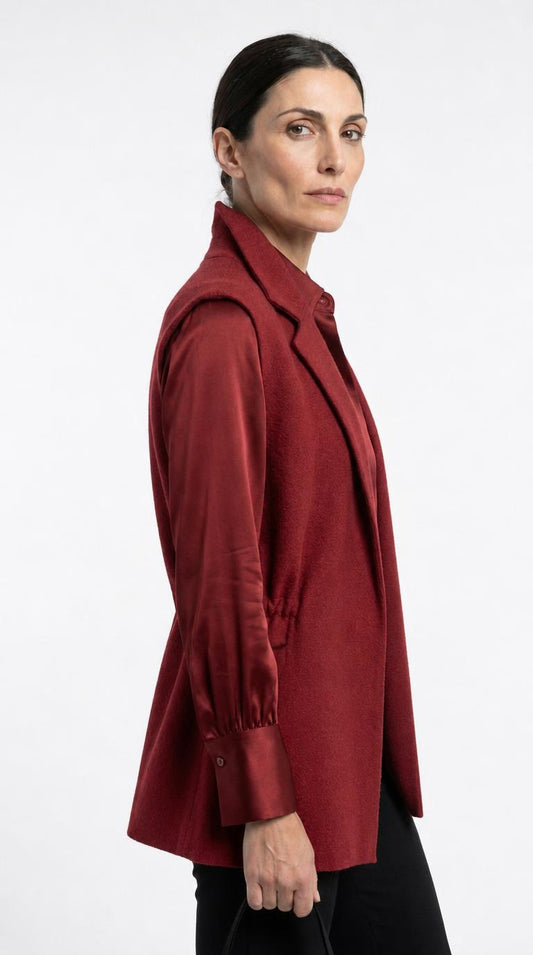 Cinched Cashmere Knit Vest