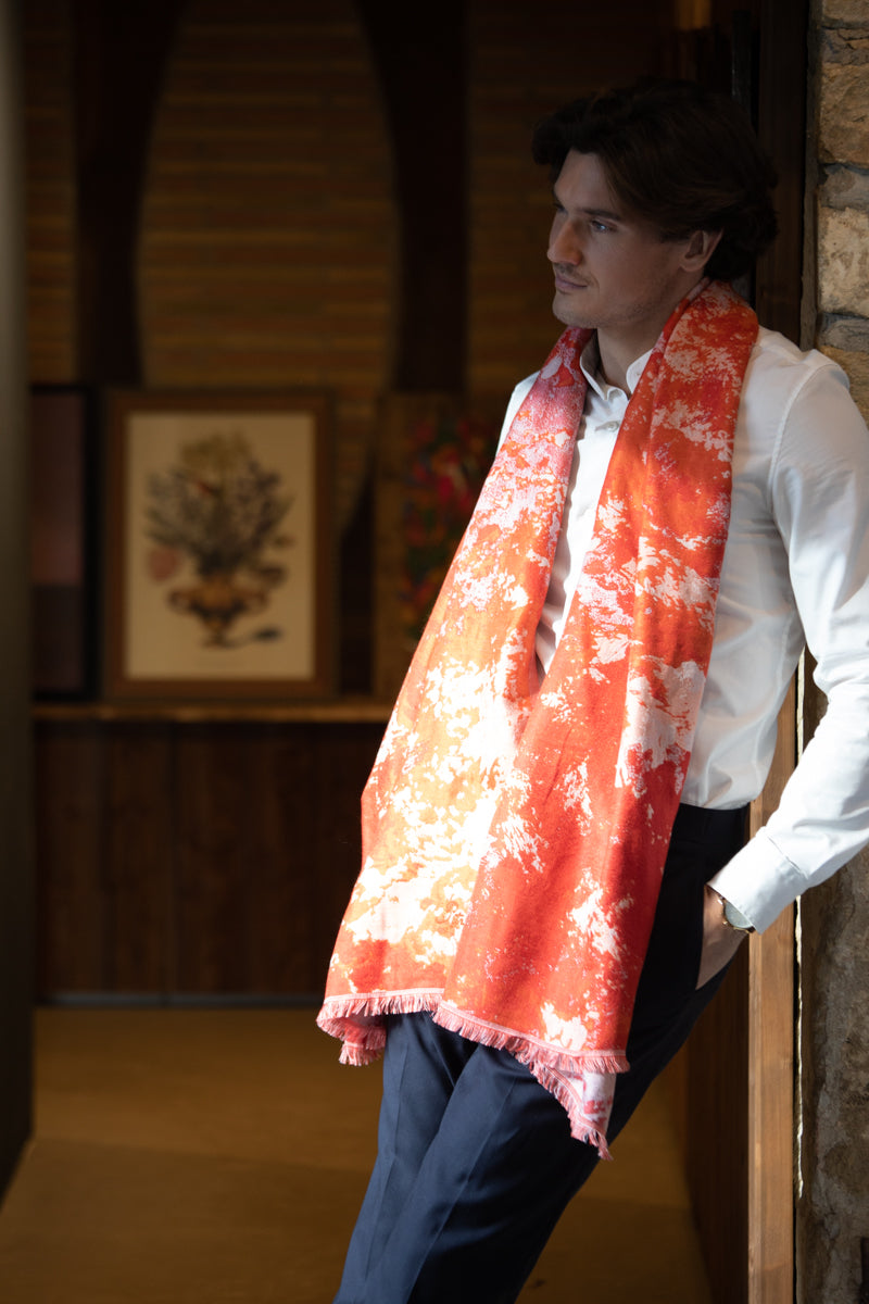 Silk Jacquard Mercury Stole