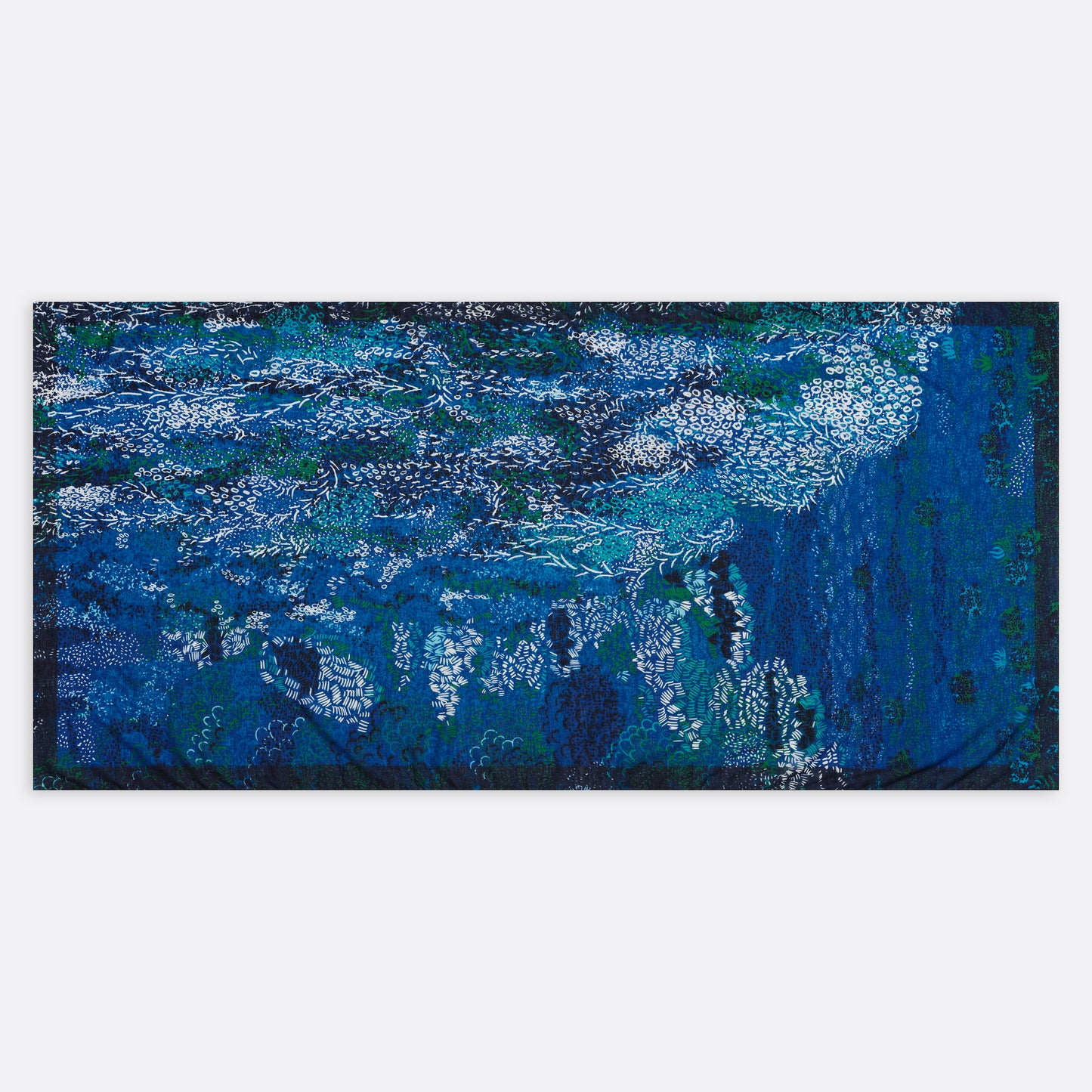 Lilly Pad Patterned Cotton Scarf