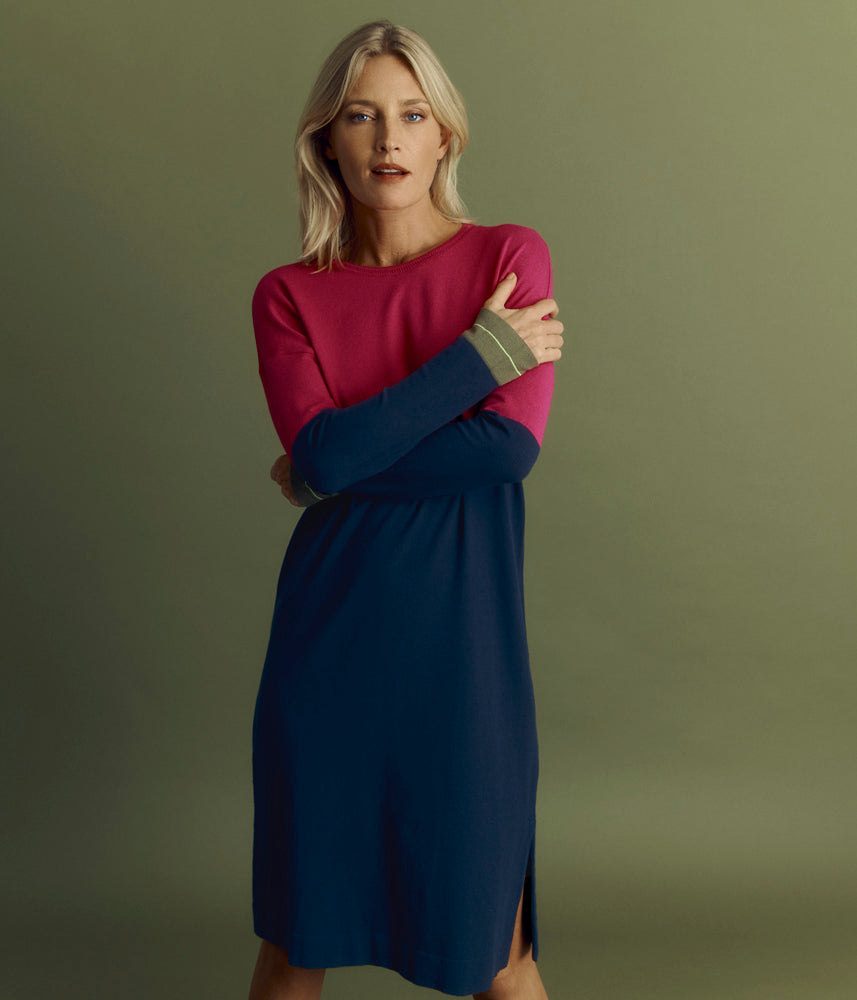 Color Block Knit Dress