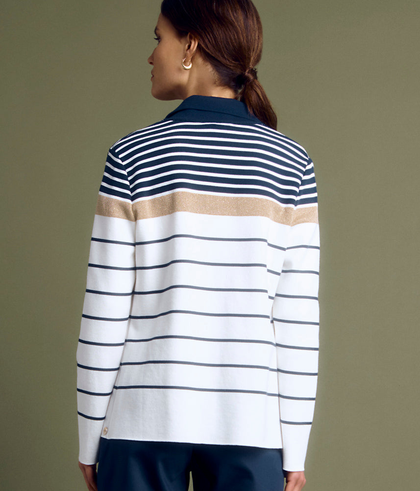 Luxe Striped Knit Blazer
