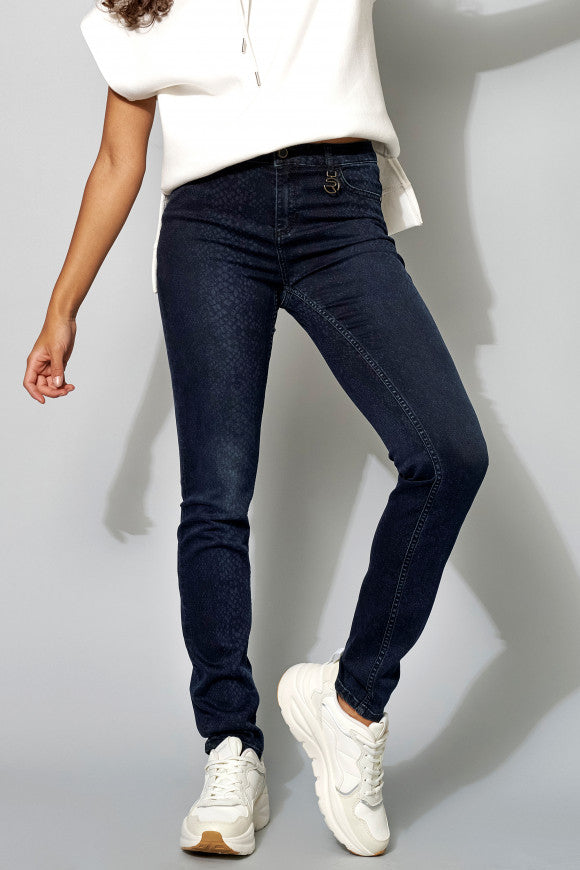 Subtle Python Patterned Jean