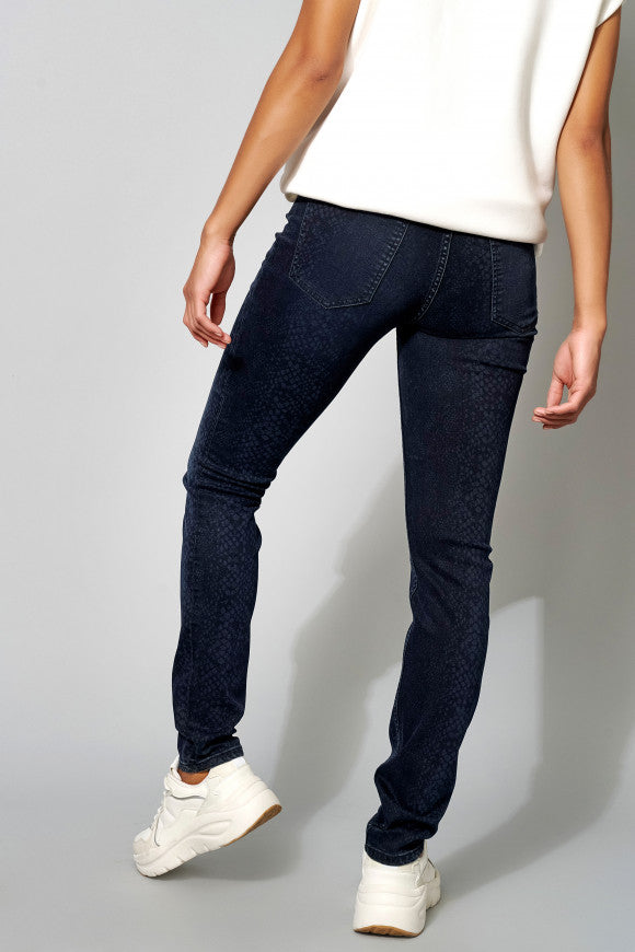 Subtle Python Patterned Jean