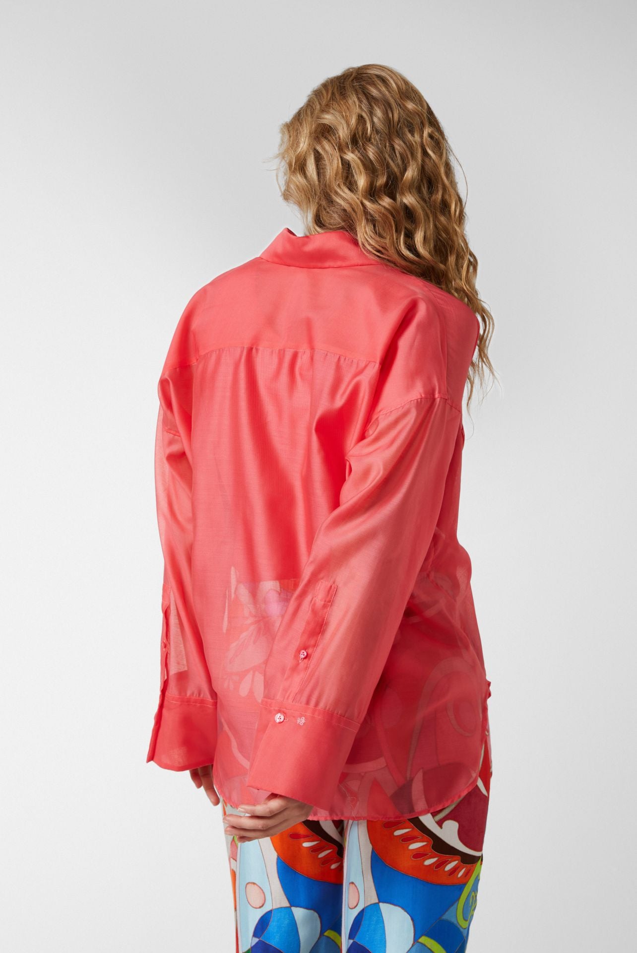 Oversized Sheer Shirt Blouse