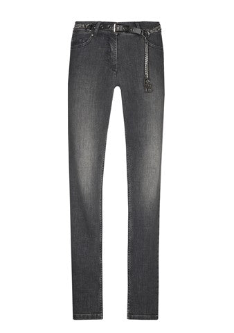 Chain Belted Boyfriend Jean