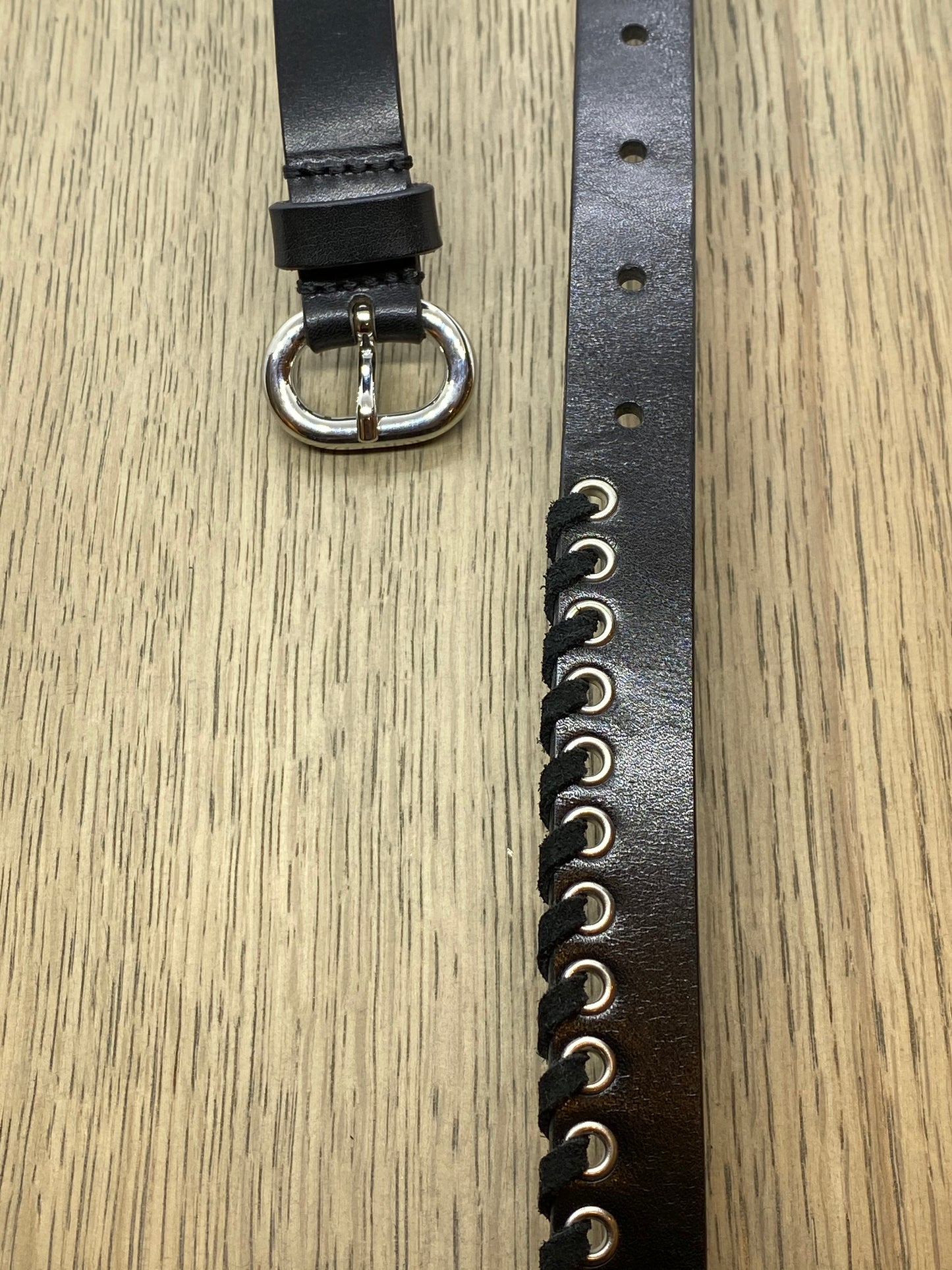 Eyelets/Suede Wire Stiched Belt