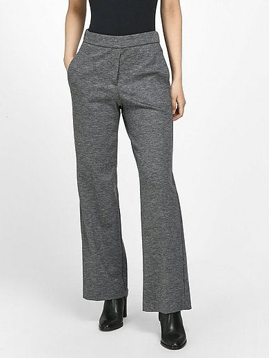Graphite Wool Wide Leg Pull On Pants