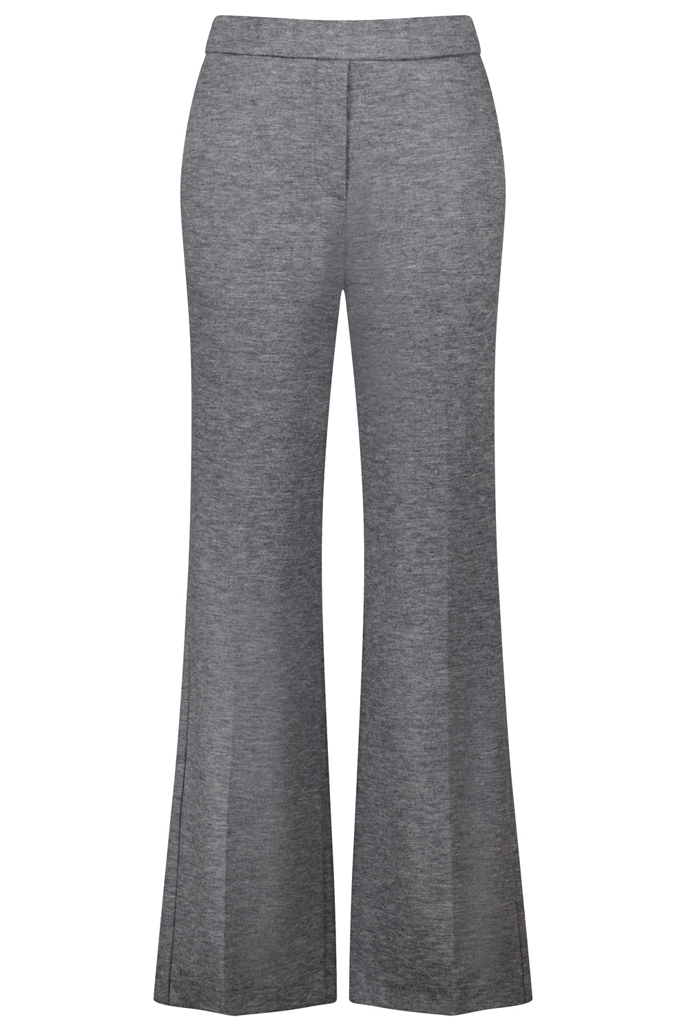 Graphite Wool Wide Leg Pull On Pants