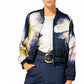 Silky Orchid Cropped Bomber Jacket