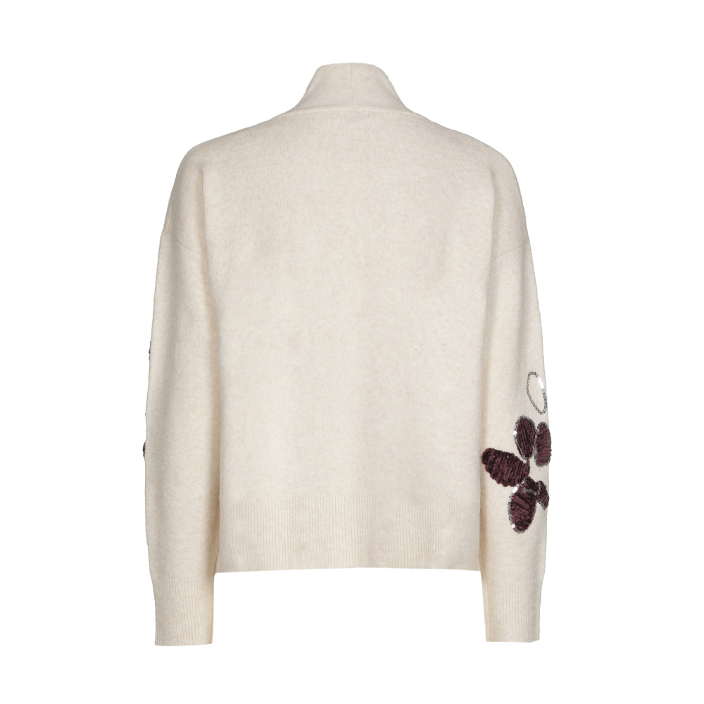 Floral Velour Bedazzled Sweater