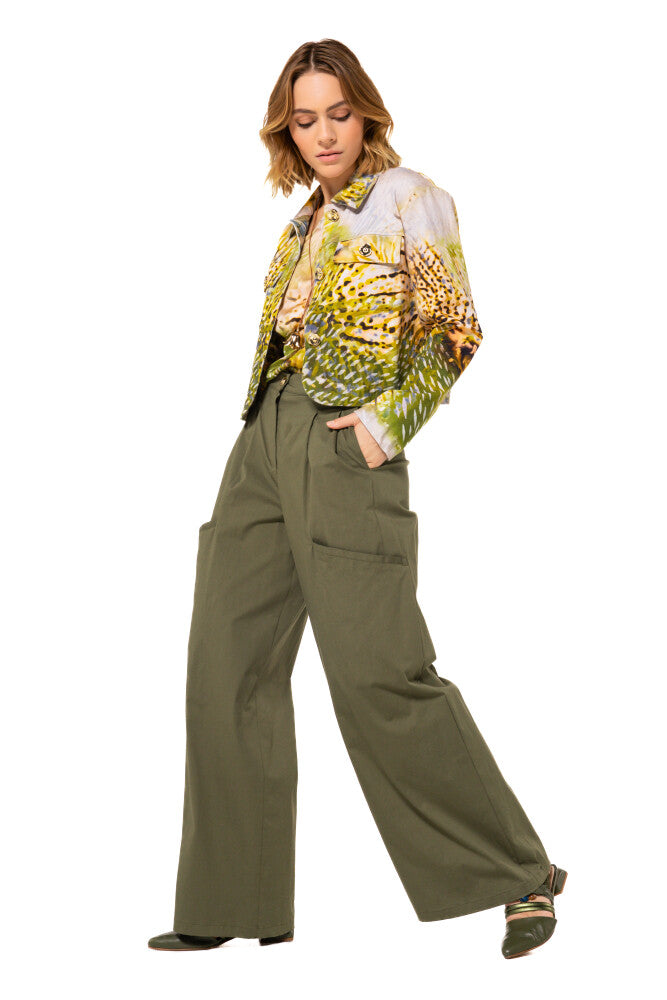 Leopard Safari Cropped Jacket
